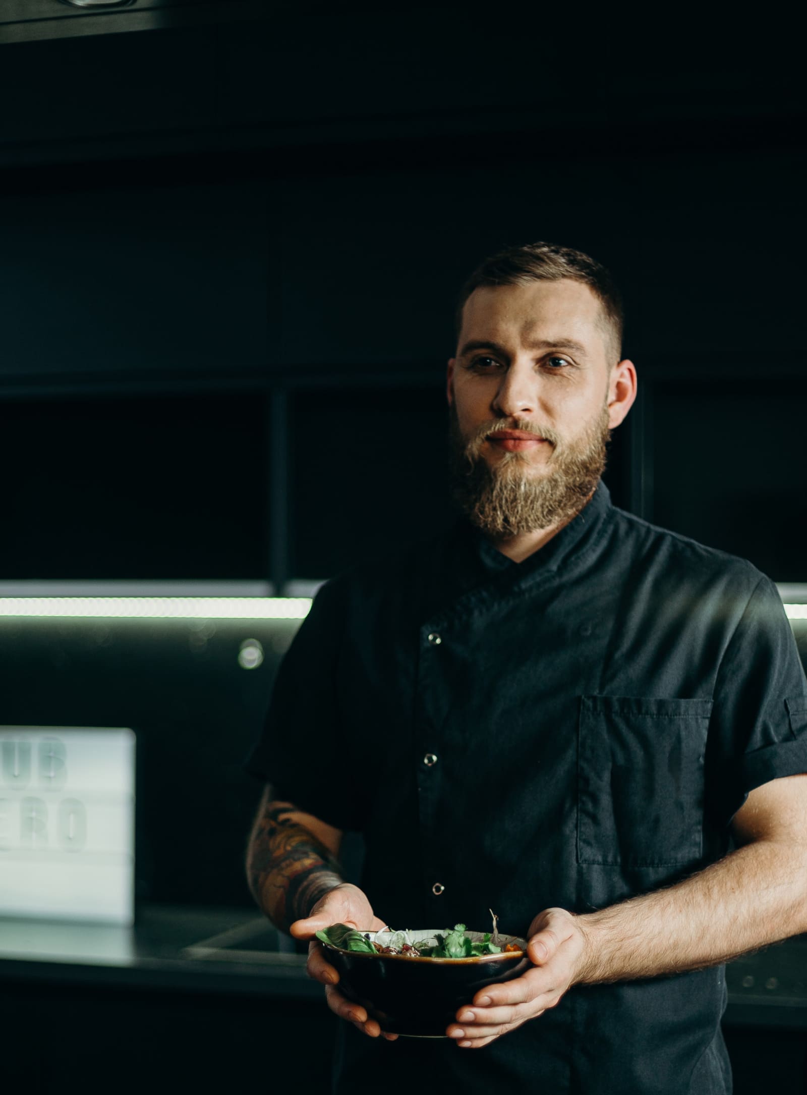 Chef Holding a Bowl Chef Holding a Bowl